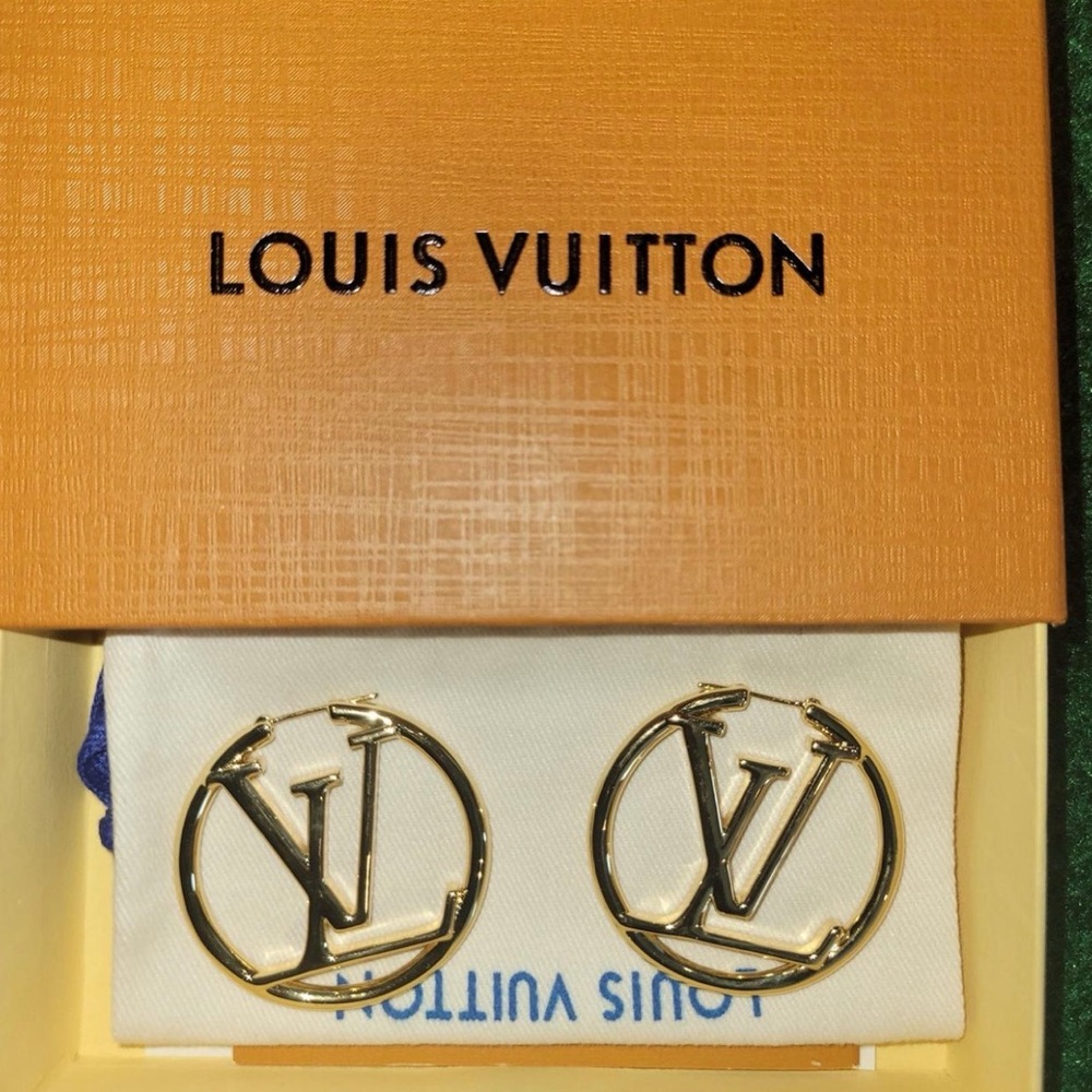 Louis Vuitton Circular Gold Earrings